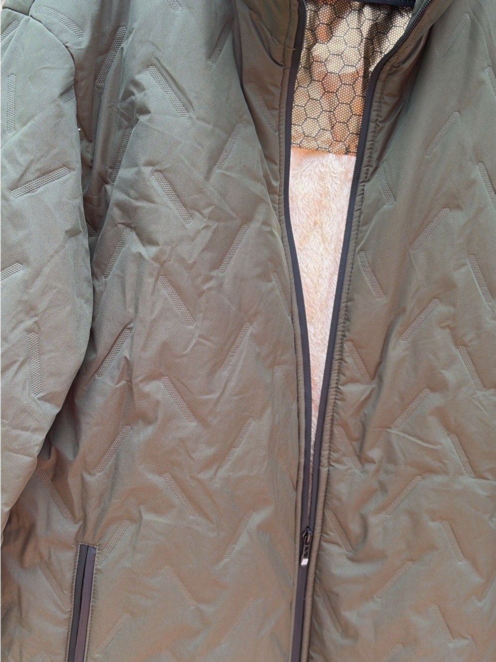 Womens Quilted Olive Green winter coat size large